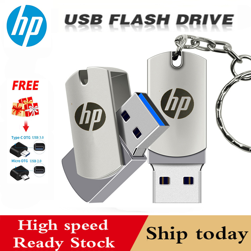 hp usb flash drive 2tb 1tb 512gb 256gb pendrive   adapter otg bahan metal