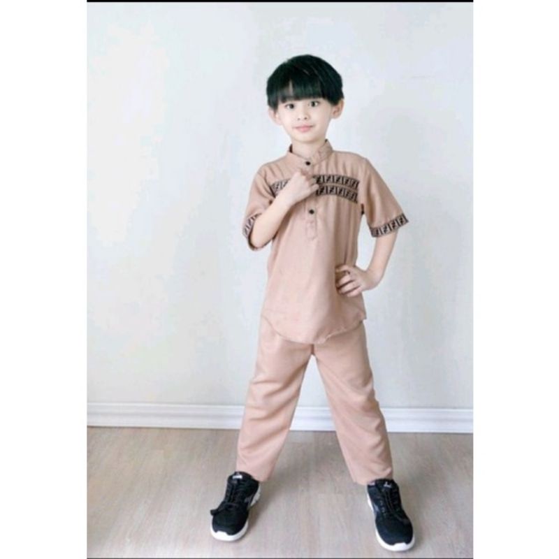 Baju Koko Anak Laki - Laki // Stelan Koko kurta FF Anak 2 - 9 THN