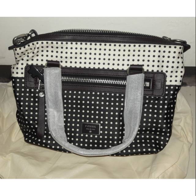 Fossil Dawson Satchel Polka BW