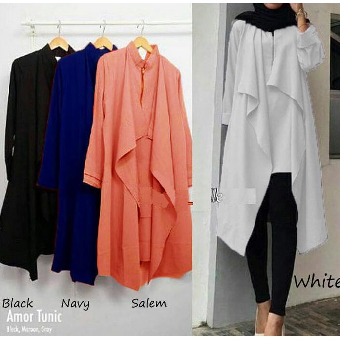 New Product Amor Tunik | Baju Muslim Wanita | Tunik Muslim | Tunik - Hitam
