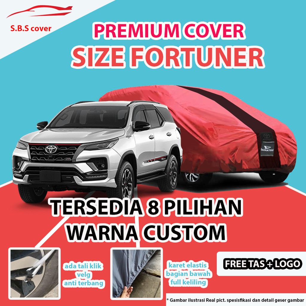 Body Cover Mobil Fortuner Sarung Mobil Fortuner/fortuner vrz/fortuner frz/fortuner trd waterproof