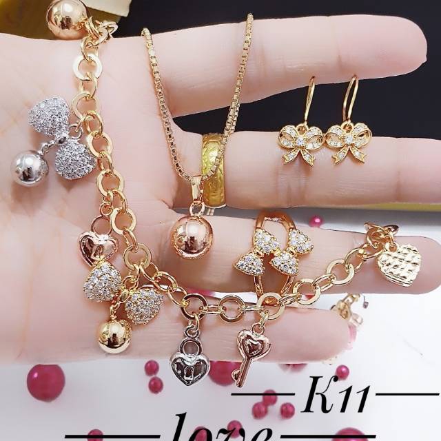 Set perhiasan lapis 18k