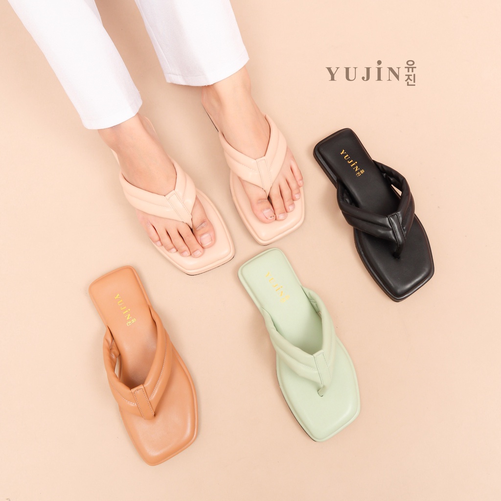 YUJIN Sandal Teplek Wanita Ayumi Korean Fashion Sandals