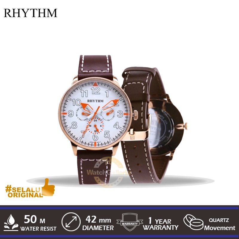 Jam Tangan Analog Man RHYTHM FE1614L04 Original Murah