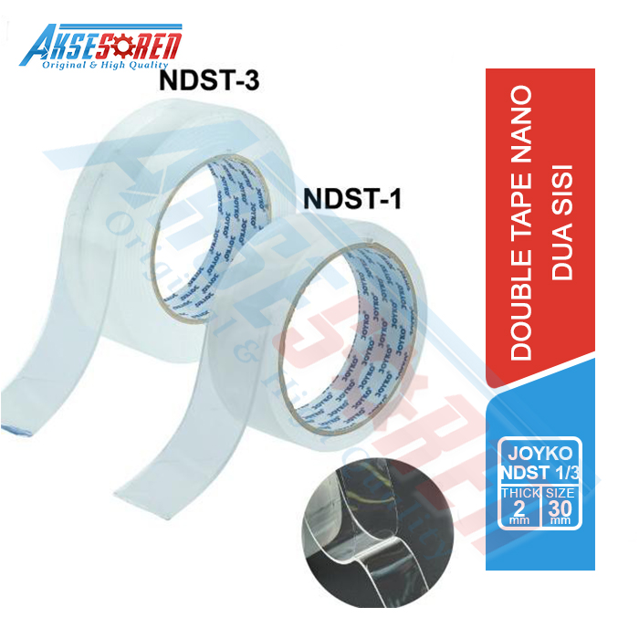 

SOLASI PITA NANO PEREKAT DINDING DUA SISI JOYKO [NDST-1/3] / DOUBLE TAPE SIDED BENING / 3M DOBEL TIP