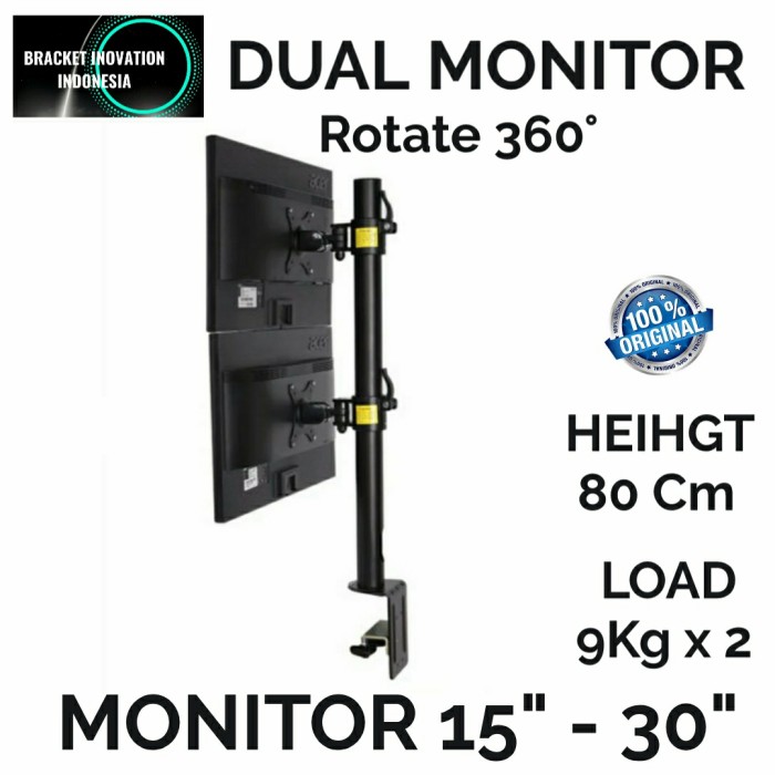 Bracket Braket Monitor 14-30 inci Fleksibel Maksimal 32 Inci