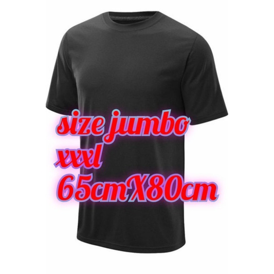 kaos polos olahraga dryfit jumbo xxxl