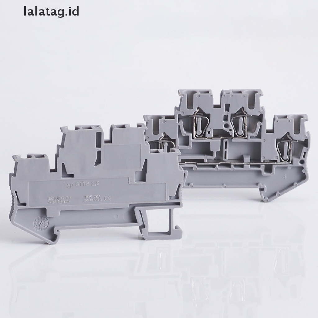 (Flyag) Sttb2.5 Terminal Block Dua Lapis Tipe Rail