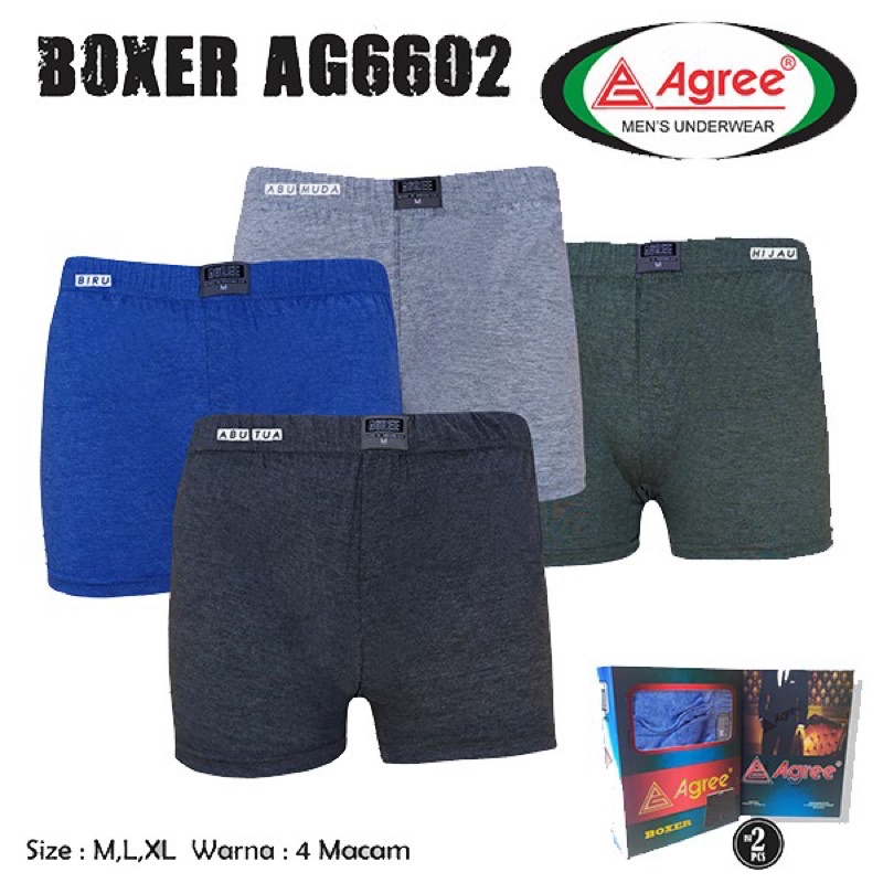 CD boxer | Celana Dalam Pria Boxer AGREE 6602 Bahan Katun