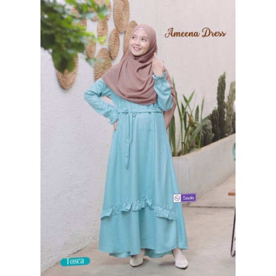 ameena dress katun Madin original by sada hijab / dress ameena sada hijab