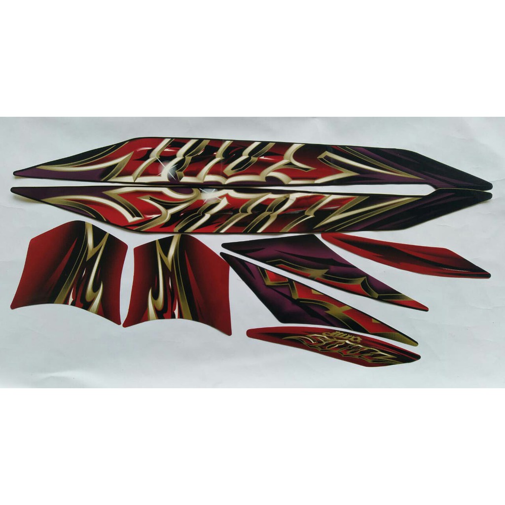 stiker striping yamaha mio soul 2010 hitam merah