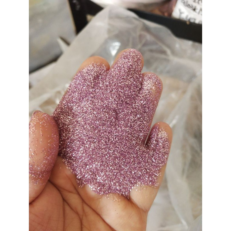 SERBUK GLITTER WARNA SOFT PURPLE UNGU KILOAN