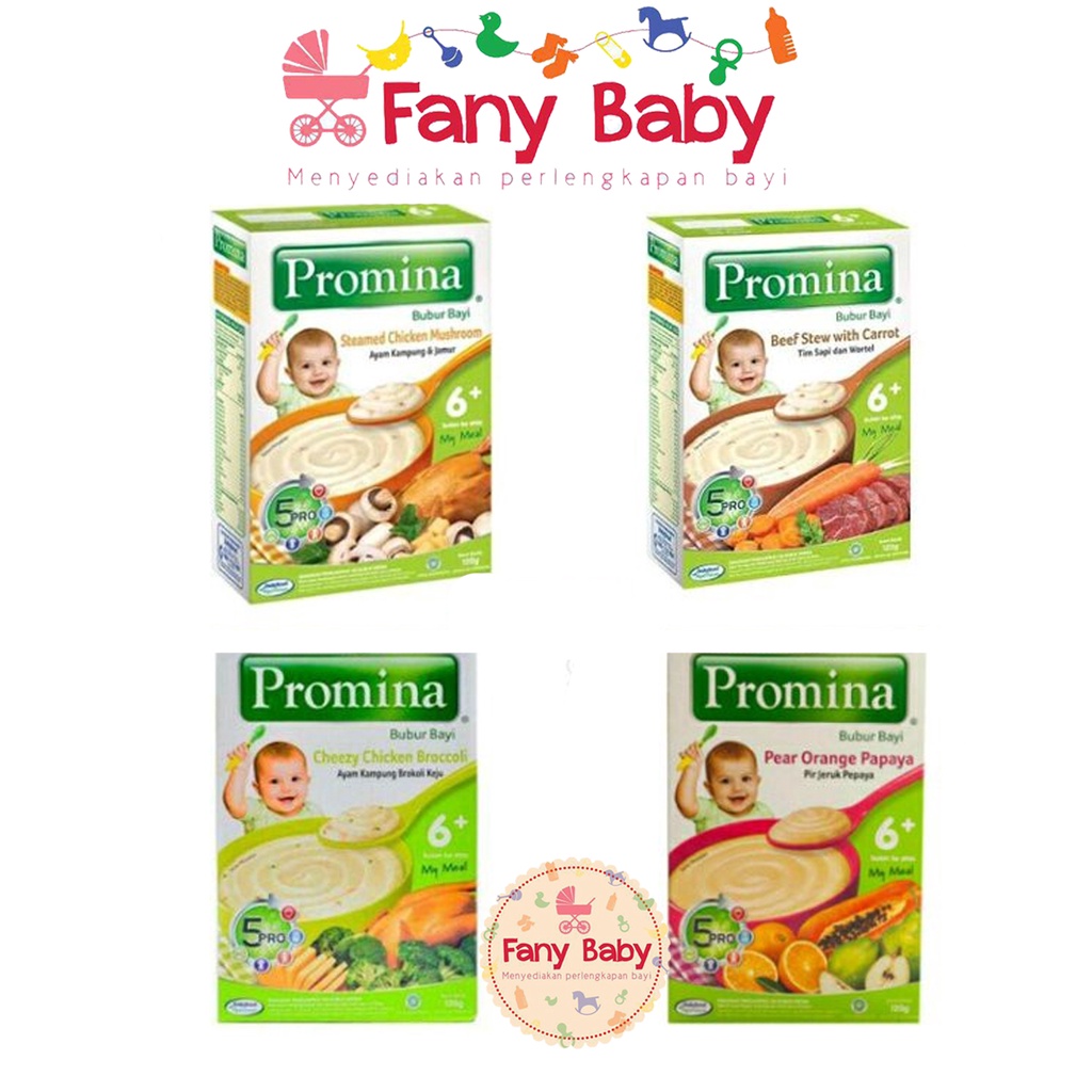 Promina 6+ (Cheezy Chicken Broccoli/Ayam Kampung Brokoli Keju) / Bubur Bayi 120gr