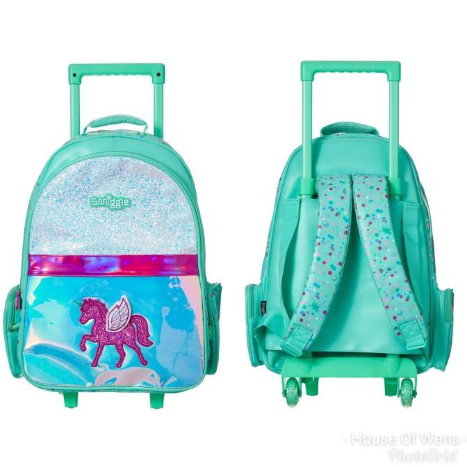SMIGGLE BELIEVE TROLLEY BACKPACK WITH LIGHT UP WHEEL - TROLLEY SMIGGLE