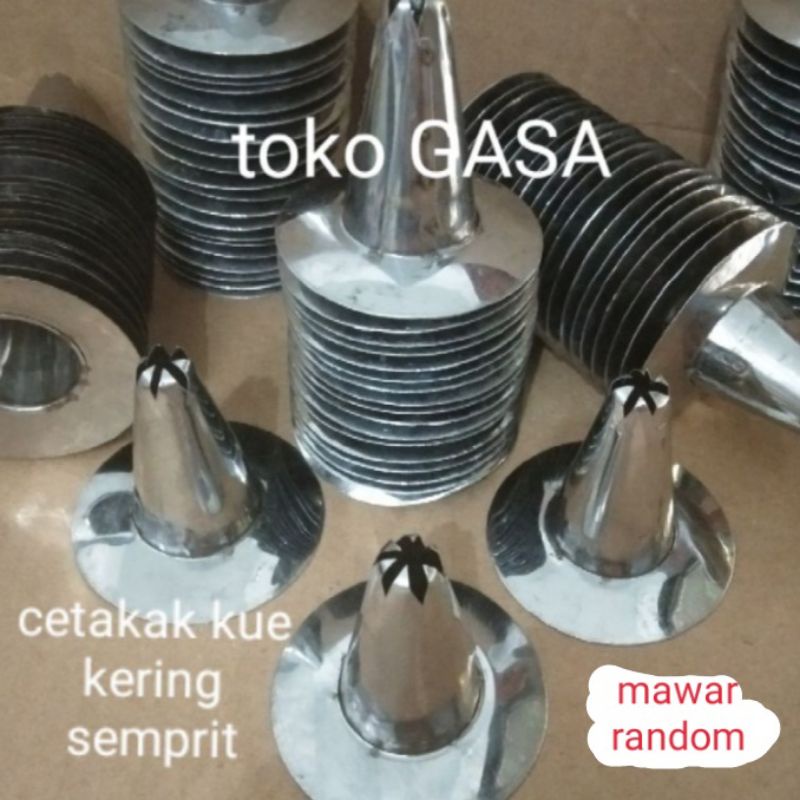 Cetakan Semprit Kue Kering mawar Spuit Topi Kerucut/cetakan semprit kupingan mata mawar cetakan kue 