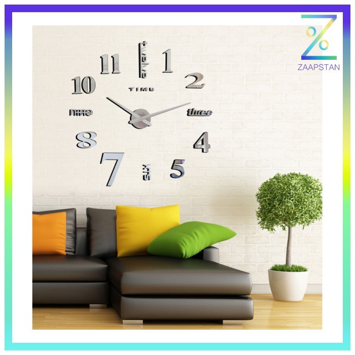 Jam Dinding Besar DIY Giant Wall Clock Quartz Creative Design 80-130cm