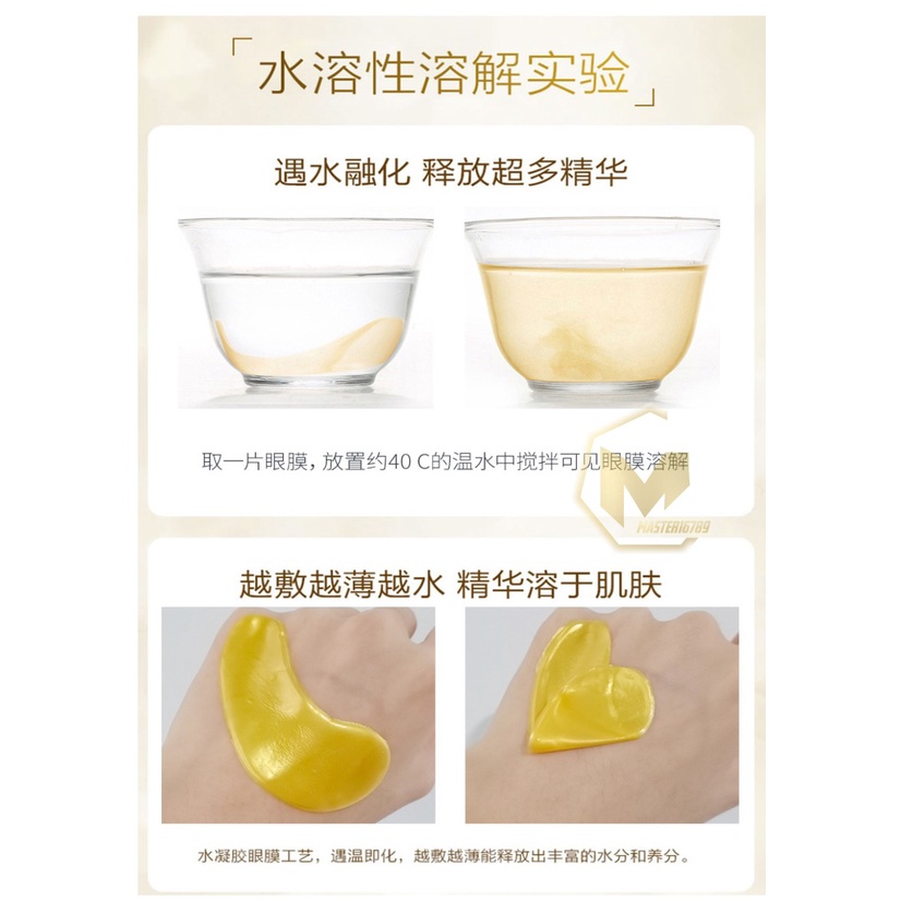 RT24 Masker Mata Crystal Collagen Gel Eye Mask gold Moisturizing Anti Aging penghilang kantung mata panda MA2355