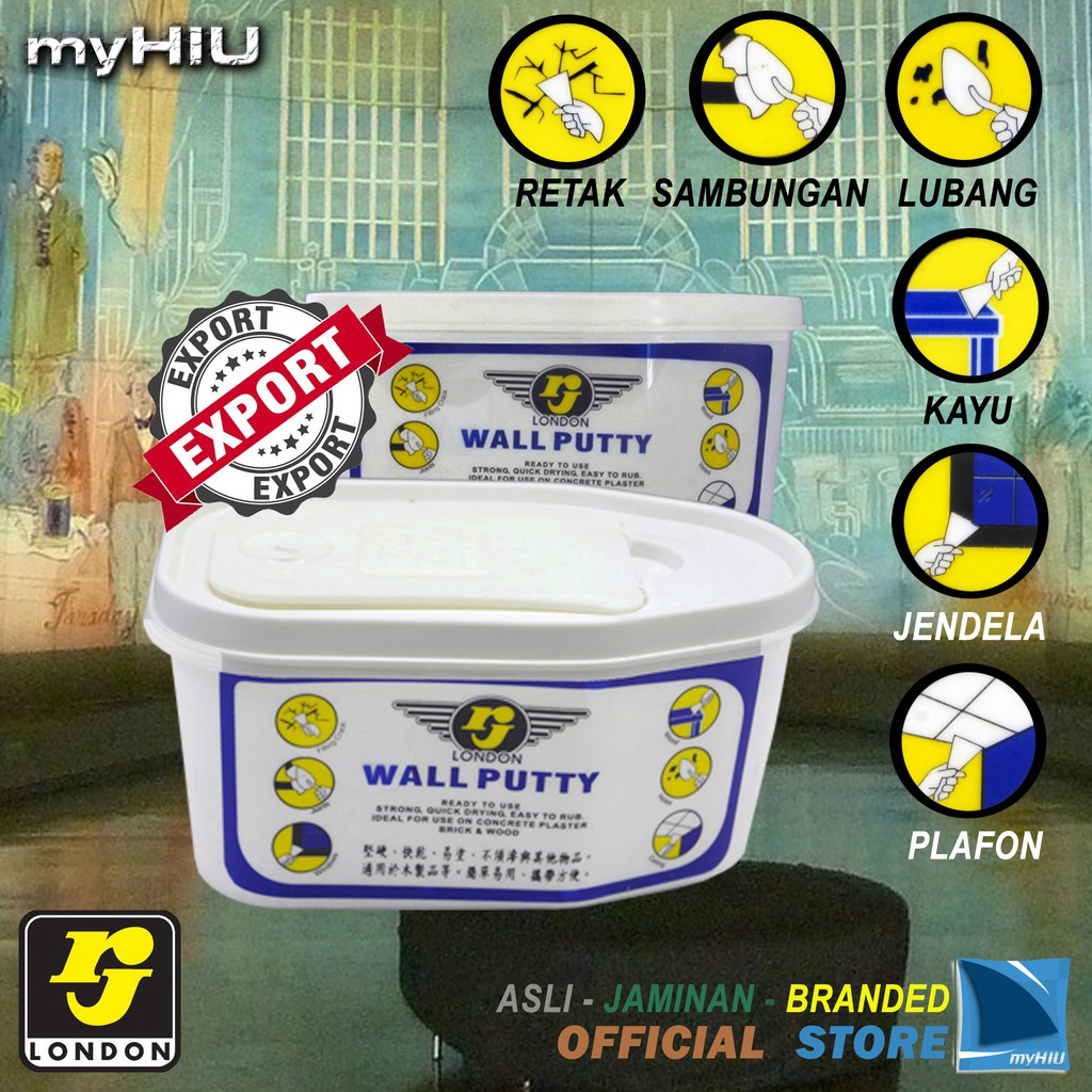 Plamir Tembok Dempul Kayu Asbes Gypsum Bata GRC 500 gr / Wall Putty EXPORT Quality RJ LONDON