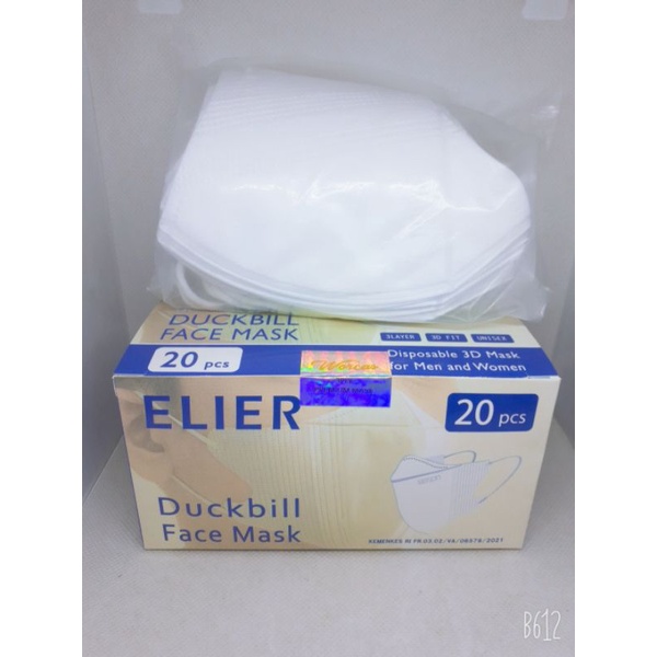 MASKER DUCKBILL ELIER 1BOX 20PC FACE MASK