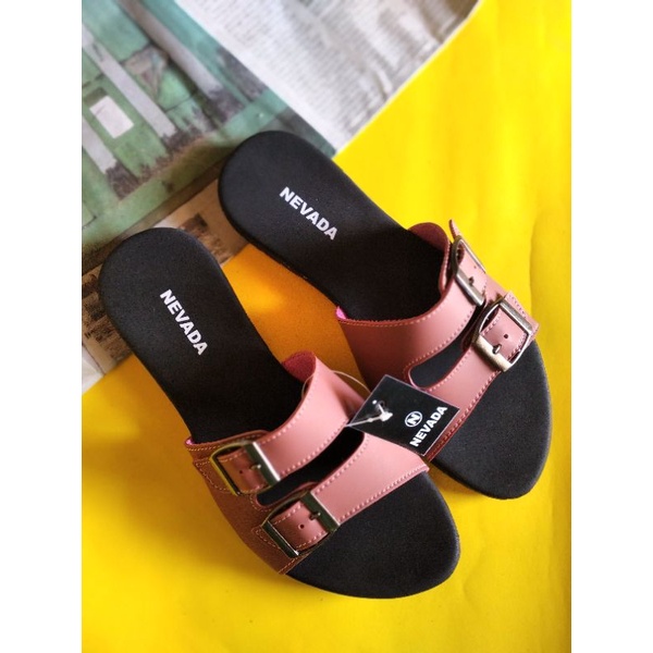 Sandal wanita terlaris/ slop NVD terbaru SL.G.NC/flat kekinian