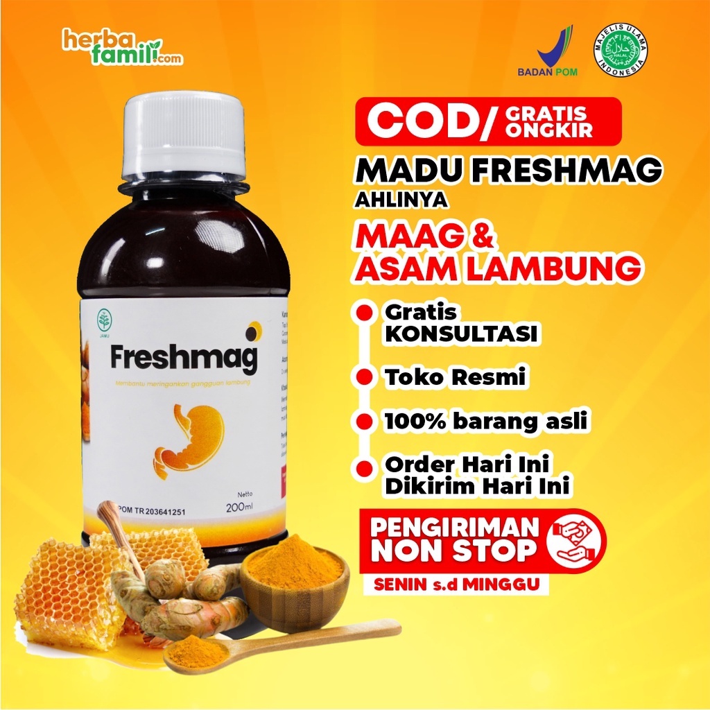 Freshmag Fresh Maag Presmag - Original Madu Atasi Maag Kronis Gerd Asam & Infeksi Radang Lambung Penambah Nafsu Makan-5