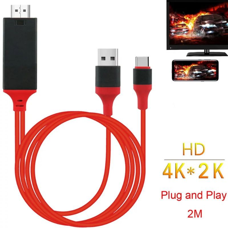 Type C to HDMI S8, S9, Notebook, MB Support 4K 2Meter