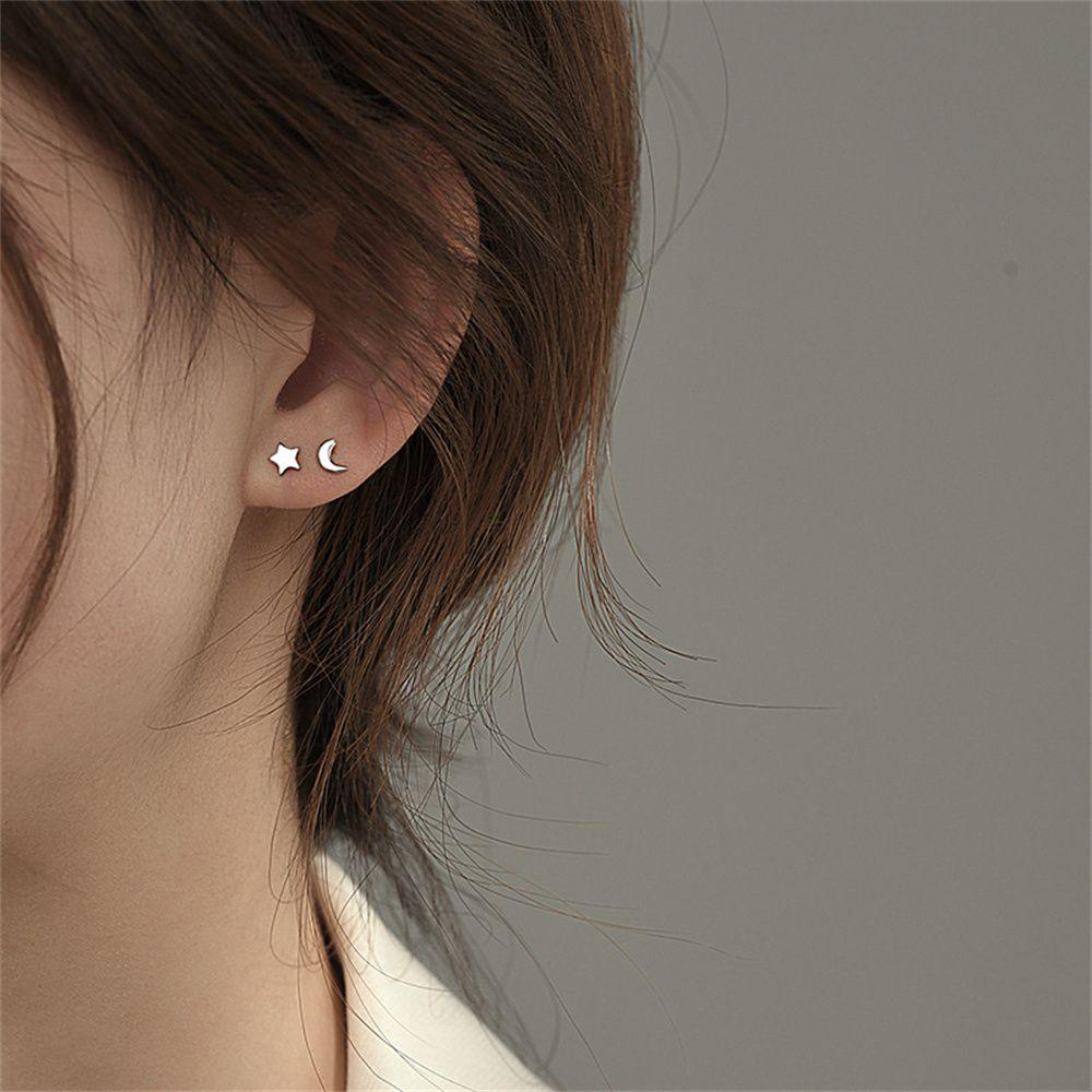 Lily Ear Studs Tidak Perlu Dilepas Kesederhanaan Anting Perhiasan Ornamen Baru Hypoallergenic