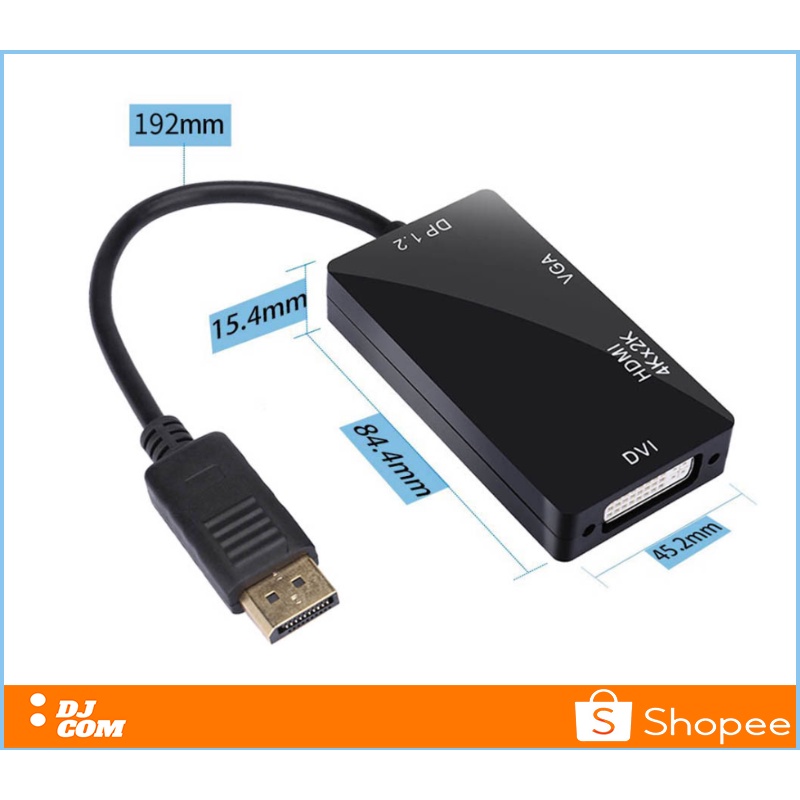 Converter Adapter Display Port To HDMI VGA DVI