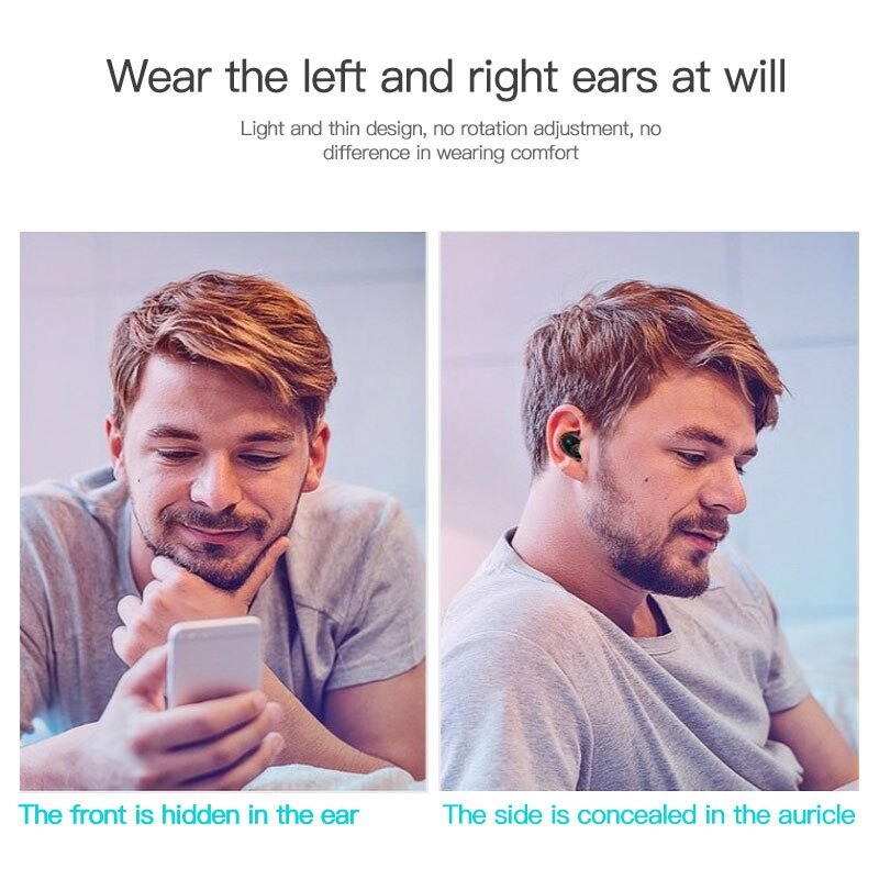 Mini Bluetooth Earphone Handsfree Headset with Mic - S650 - Black