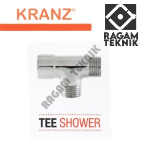 Kranz Tee Shower 1/2" inch Sambungan Keran Jet shower Kran Chrome Monoblok T drat luar dalam