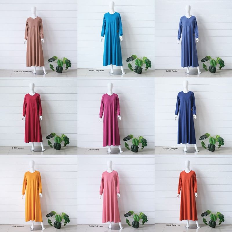 Dress Muslim Kaos Mahabbah by Dhikr / Gamis Abaya Kaos Polos