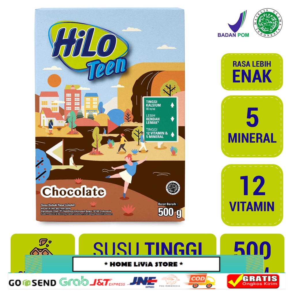 

HiLo Teen Susu Bubuk Chocolate 500 gr