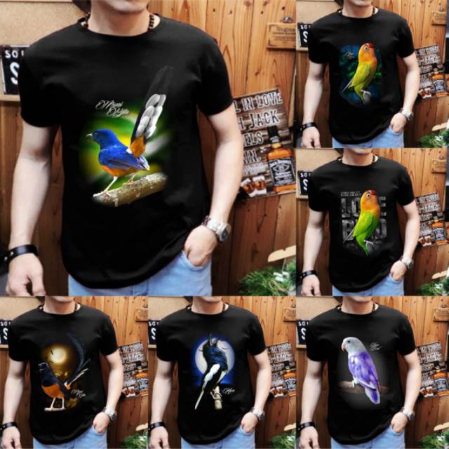 JUYAN Kaos  distro  burung kicau mania Shopee  Indonesia