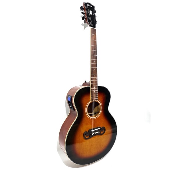 Gitar Akustik Elektrik Merk Gibson Tipe J200 Jumbo Warna Sunburst Spruce Equalizer Tuner LC-PRENER