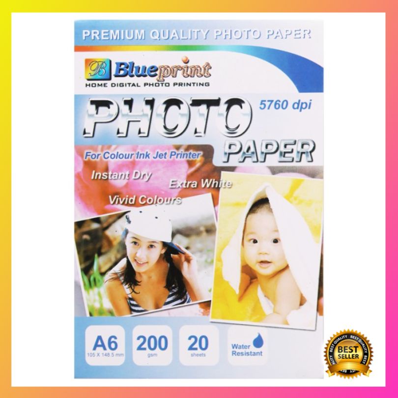 

Diskon Blueprint BP-GPA6200 Photo Paper A6 - Kertas Foto Postcard