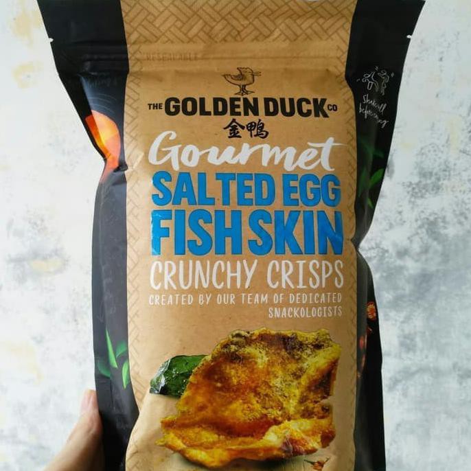 

The Golden Duck Gourmet Salted Egg Yolk Fish Skin Crisps 125 Gr Chips
