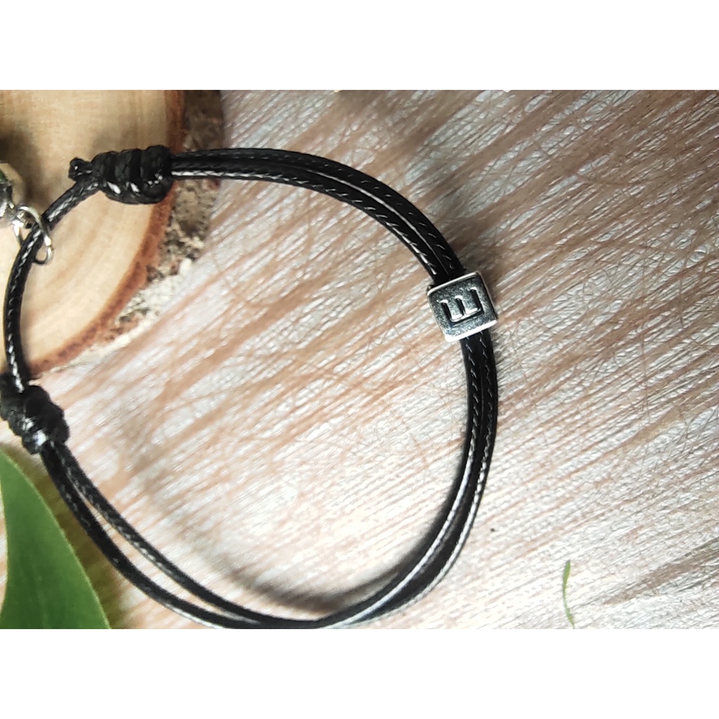 gelang coUple silver  ll gelang initial ll magnet