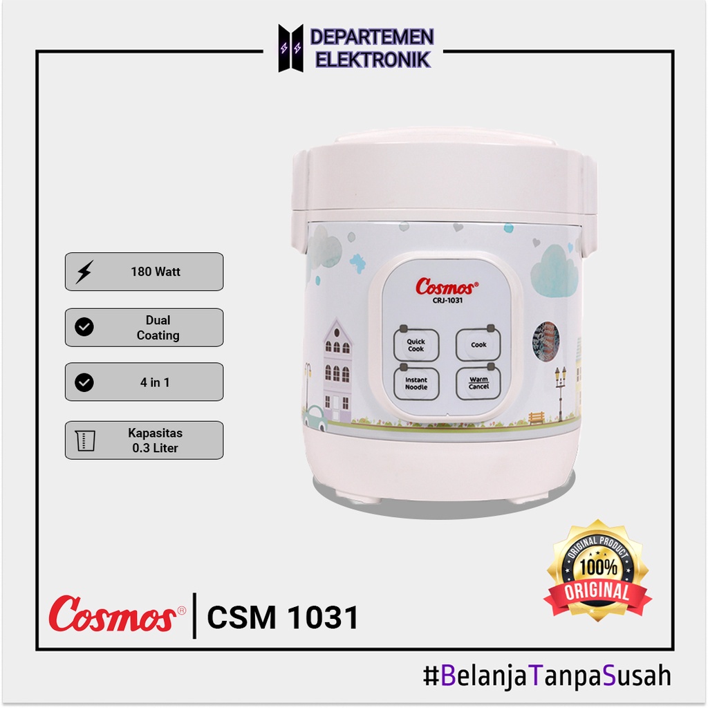 Magic Com / Rice Cooker Cosmos 1031 MURAH BANGET / GARANSI RESMI