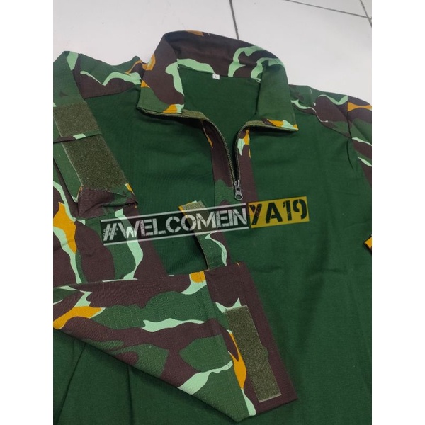 Kaos Lengan Panjang Combatshirt Loreng Brimob / Kaos BDU Loreng Brimob