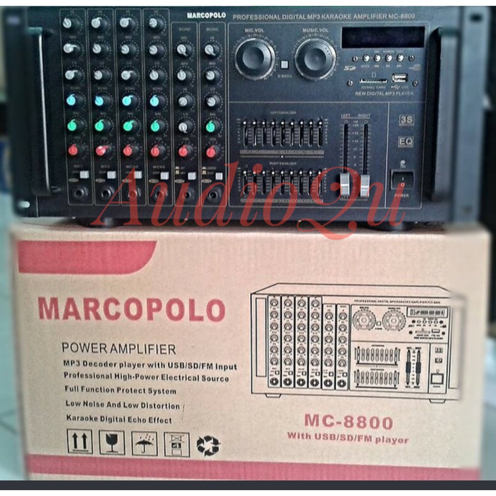Power Amplifier Karaoke Marcopolo MC 8800/ MC8800/ MC-8800 Original
