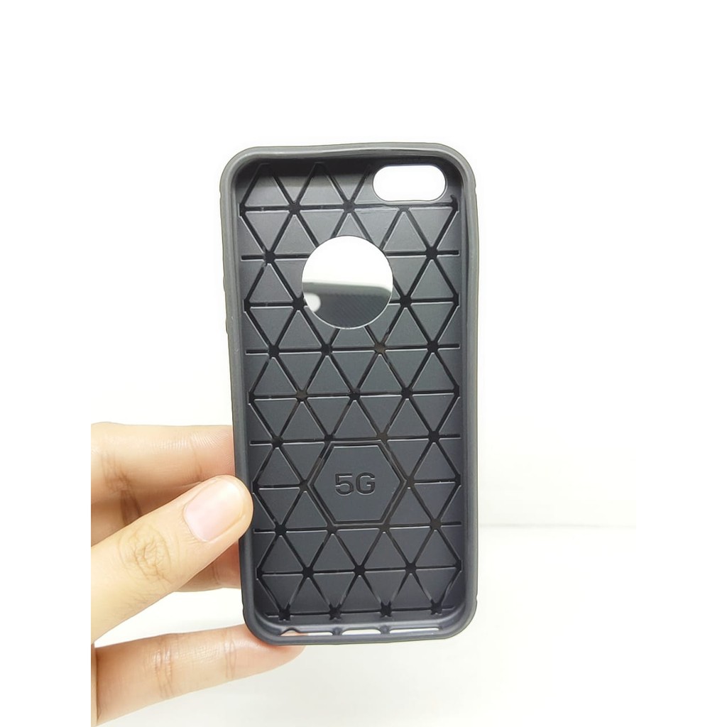 Case Slim Fit Carbon iPhone 5 5G 5S 4.0 inchi Softshell Fiber Multi Carbon Anti Melar