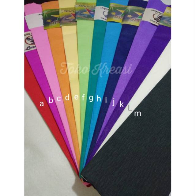 (Per lembar) Kertas crepe / crepe paper / krep / kertas jagung / klobot