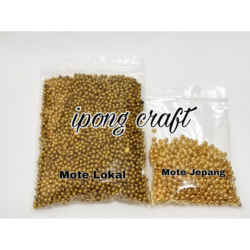 Mote Lada Gold 3mm & 4mm /Manik merica Gold jepang
