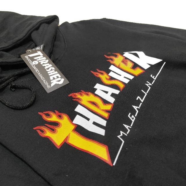 Sweater Hoodie Trasher Mag Flame FullTag &amp; Lebel