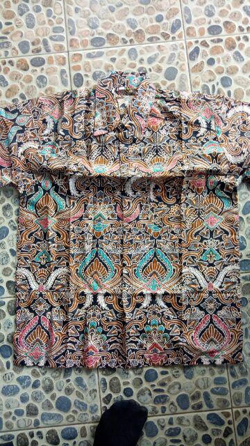Bswart Batik Hrb026 Kenongo Hem Pendek Padi Pekalongan M L Xl Batik Pria Murah Modern Grosir Ecer