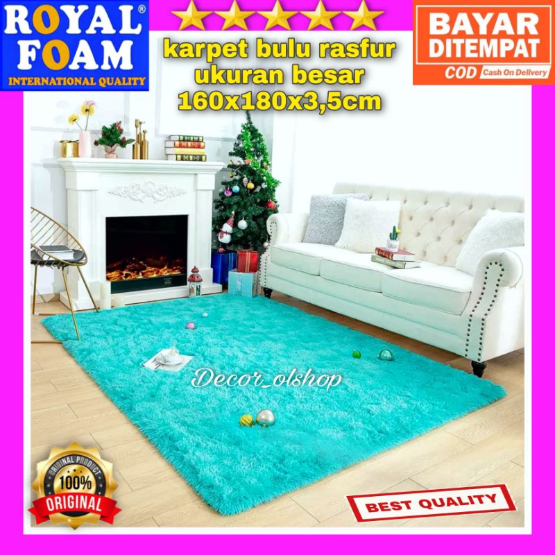 Karpet bulu empuk uk 180x160x3,5cm