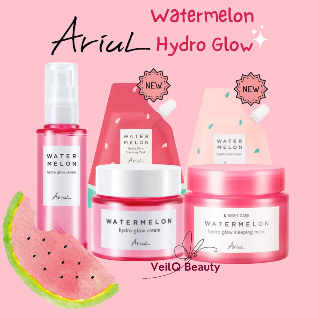 Ariul Hydro Glow Watermelon Serum Sleeping Mask Cream Spout BPOM