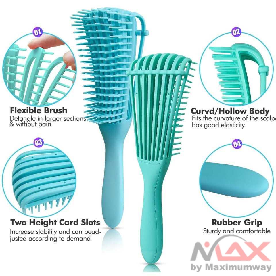 YBLNTEK Sisir Rambut Anti Rontok Detangling Hair Comb Brush Salon Detangling Brush for Curly Hair Non-slip Rubber Octopus Hair Brush Comb Scalp Massage Brushes Hair Styling Tool Massage Detangling Hair Brush Scalp Massage Hair Comb Detangling Brush