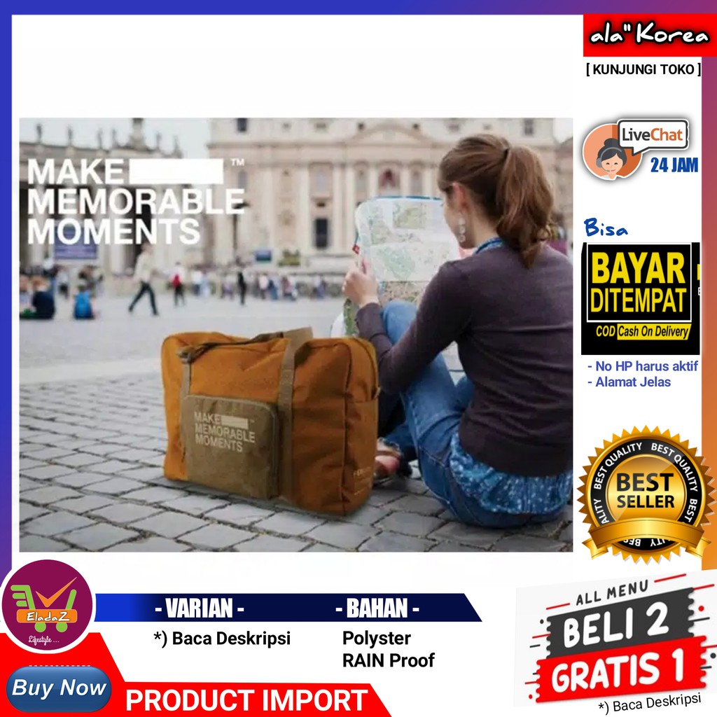 EL297 TAS KOPER JINJING Extra Bag (FEB) Travel ORIGINAL / TAS TRAVEL BESAR PRIA WANITA / TAS GUNUNG