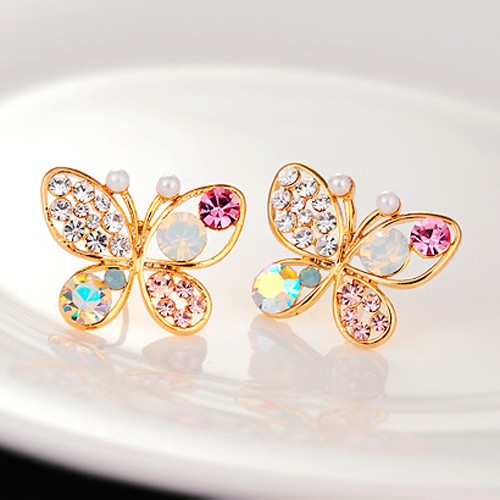 OILA anting diamond kupu Korean jewelry butterfly earrings (2d3)&amp;(3D3) jan092